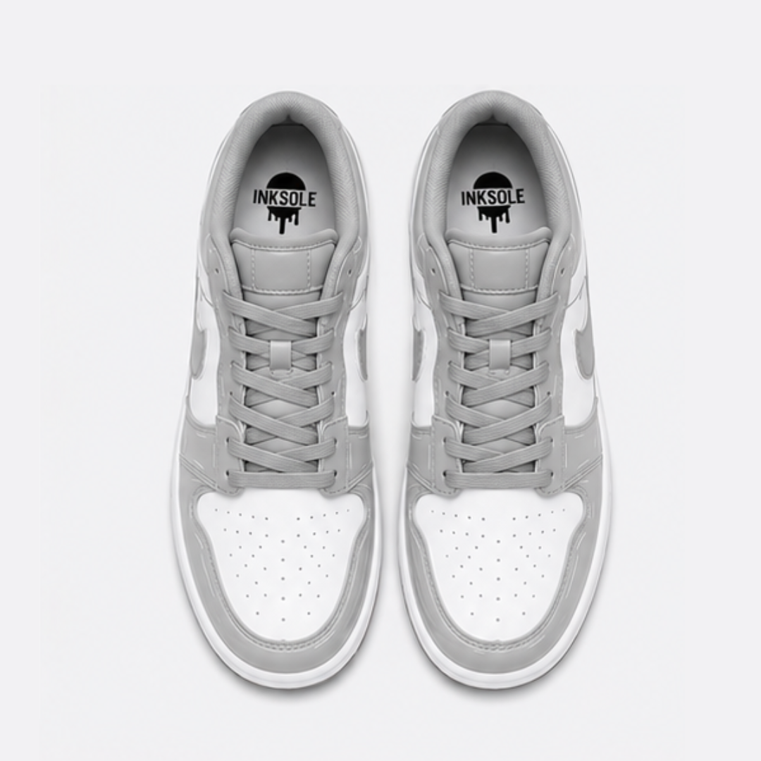 Grey Fog Drip Low Sneakers | Premium Streetwear Edition