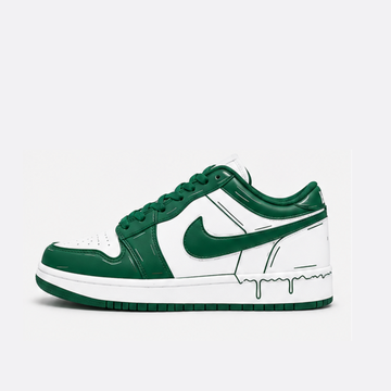 Pine Green Drip Low Sneakers | Premium Streetwear Edition