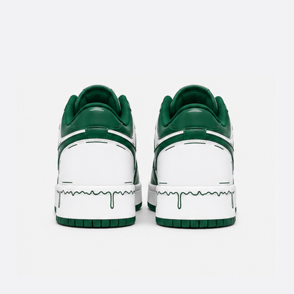 Pine Green Drip Low Sneakers | Premium Streetwear Edition
