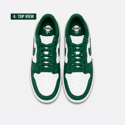 Pine Green Drip Low Sneakers | Premium Streetwear Edition