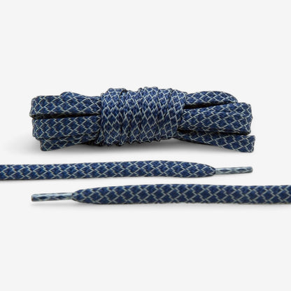 Navy Blue Reflective Rope Lace