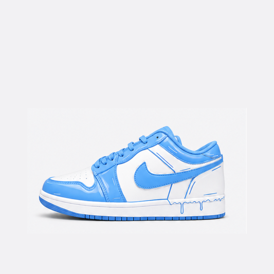 University Blue Drip Low Sneakers | Premium Streetwear Edition