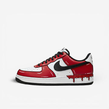 Red Drip Low – Hand-Painted Custom
