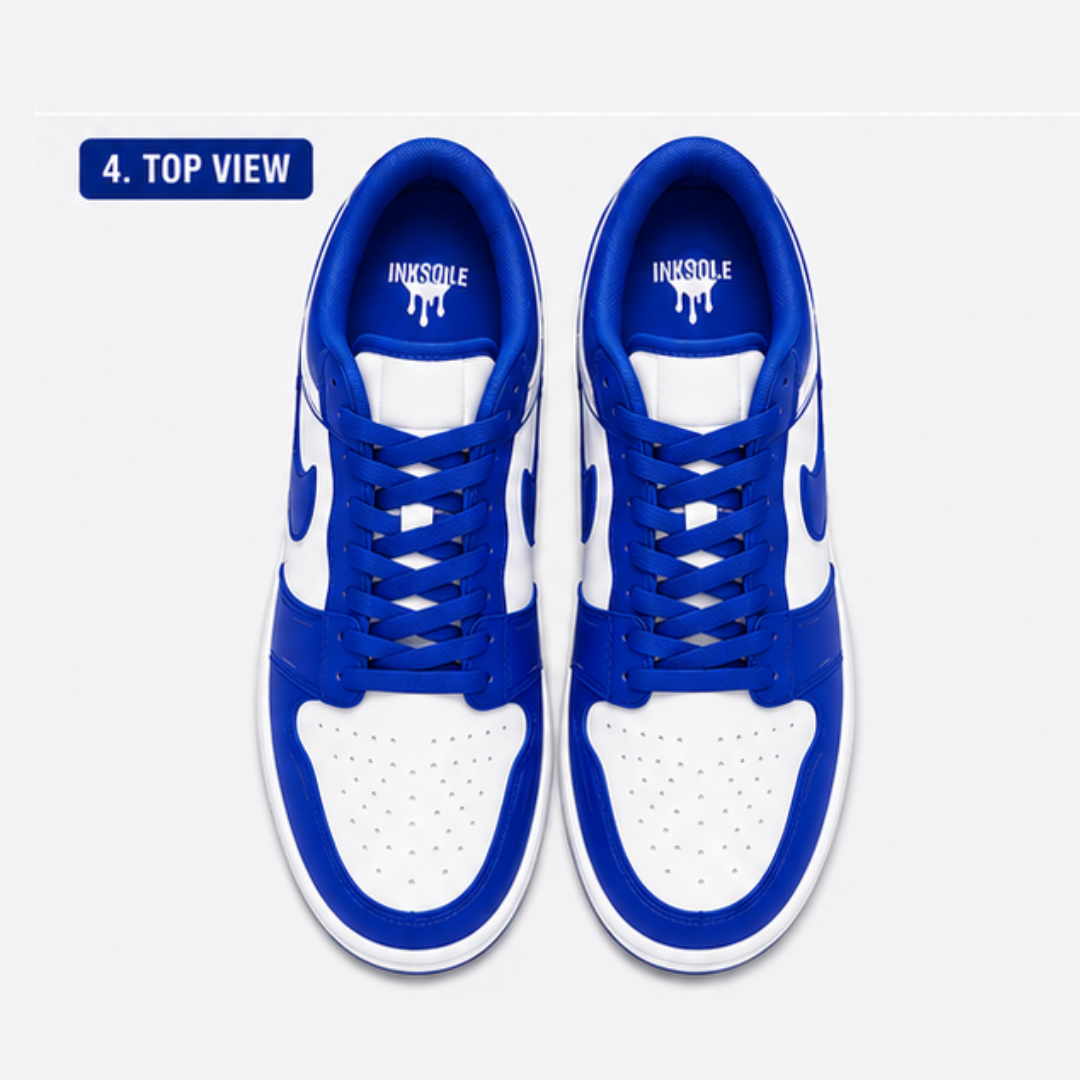 Royal Blue Drip Low Sneakers | Premium Streetwear Edition