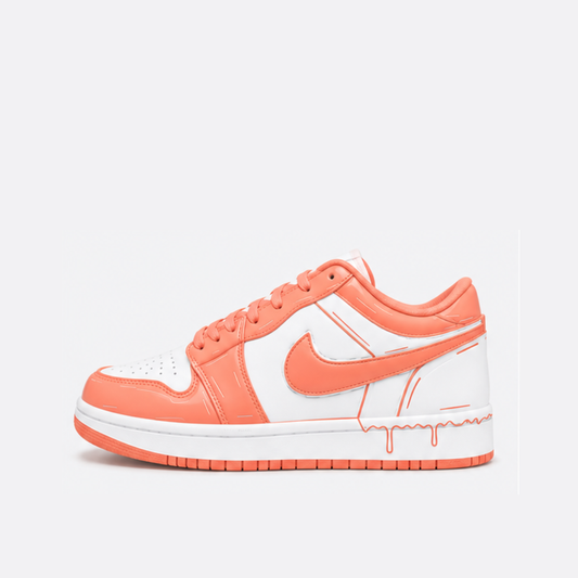 Peach Crush Drip Low Sneakers | Premium Streetwear Edition