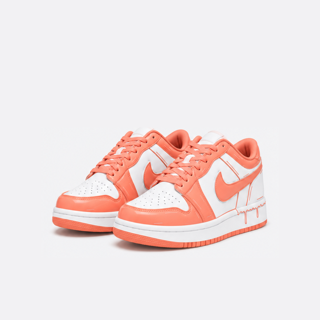 Peach Crush Drip Low Sneakers | Premium Streetwear Edition