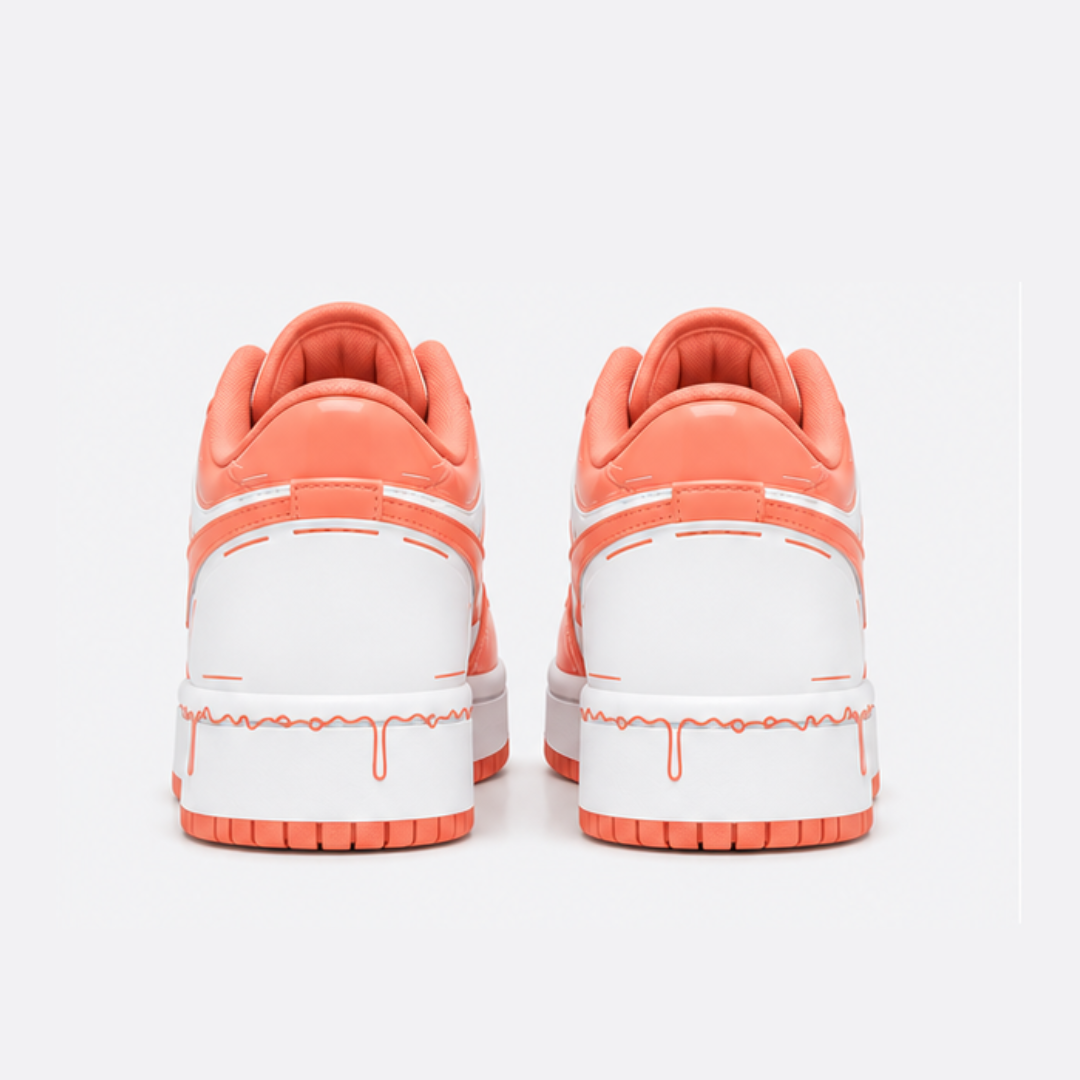 Peach Crush Drip Low Sneakers | Premium Streetwear Edition