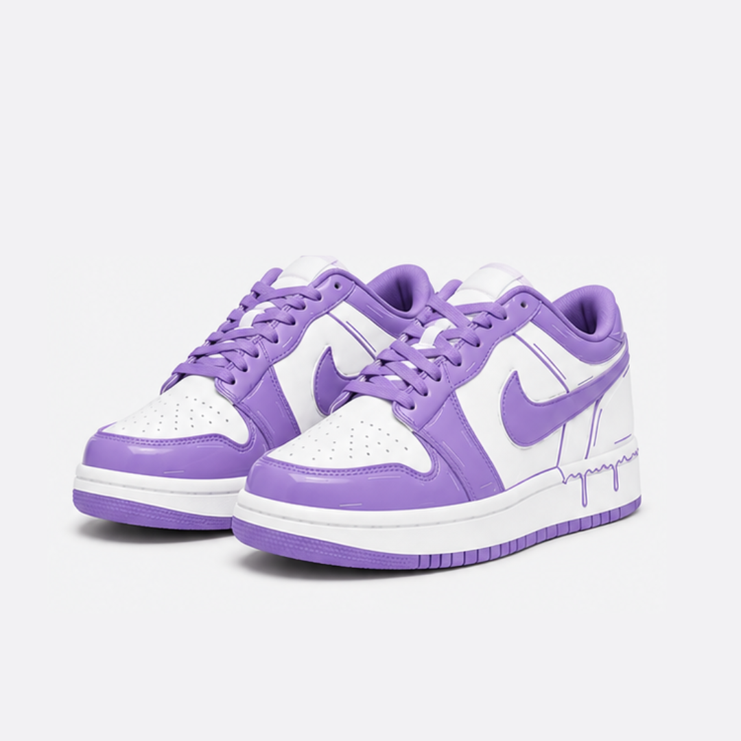 Lavender Drip Low Sneakers | Premium Streetwear Edition