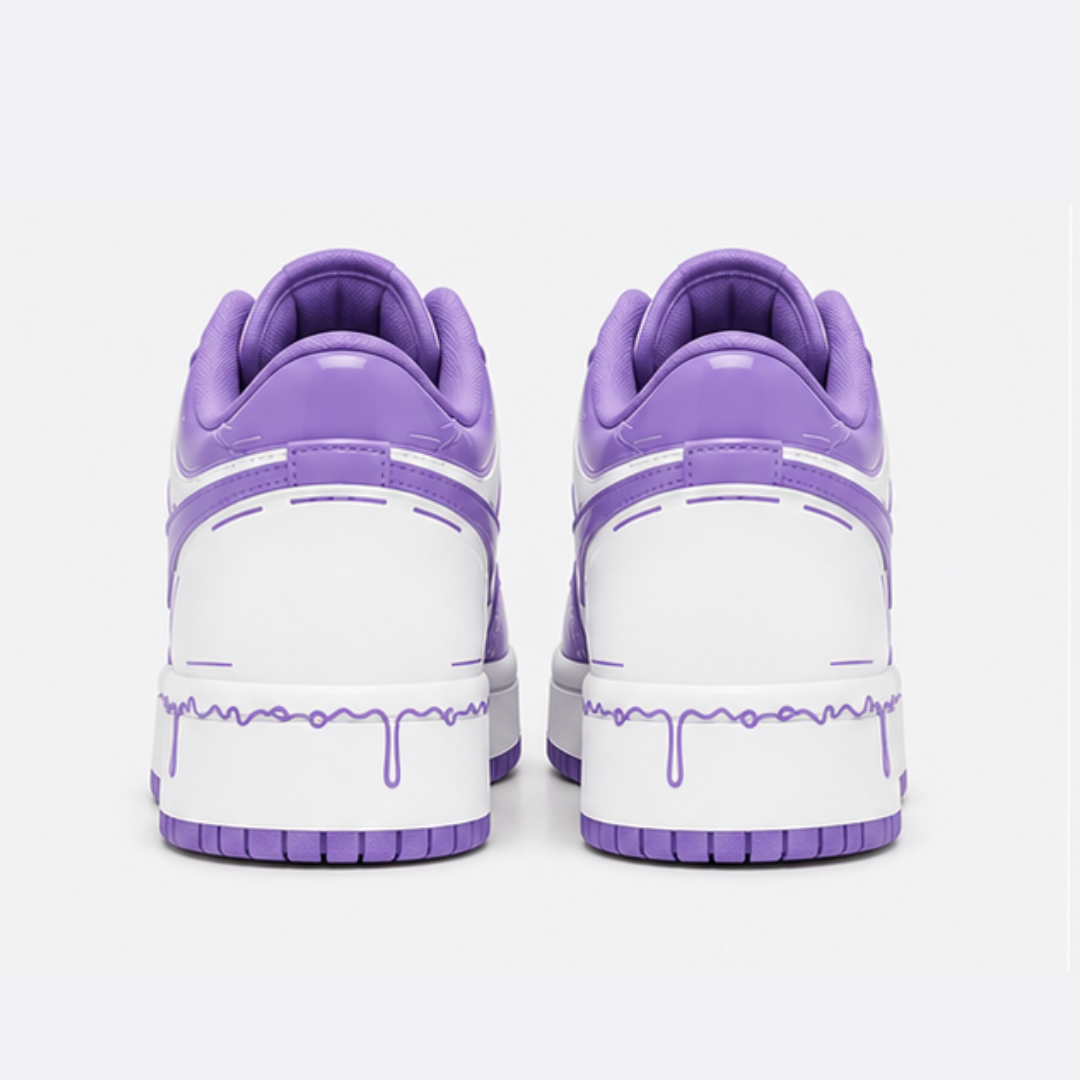 Lavender Drip Low Sneakers | Premium Streetwear Edition