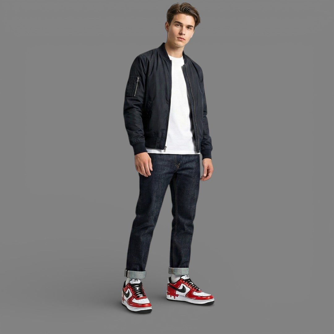 Red Drip Low – Hand-Painted Custom