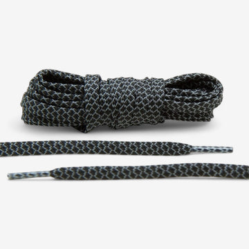 Black Reflective Flat Lace