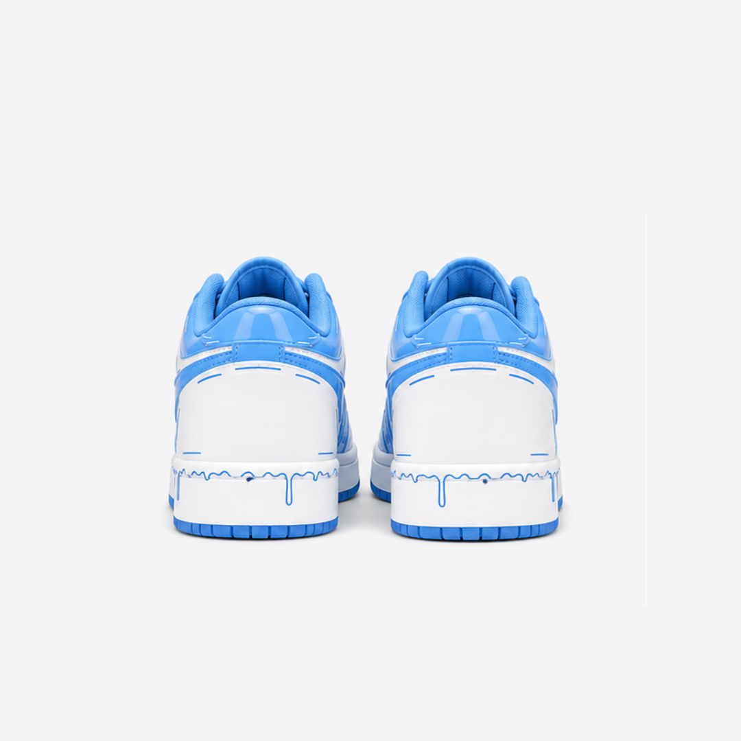 University Blue Drip Low Sneakers | Premium Streetwear Edition