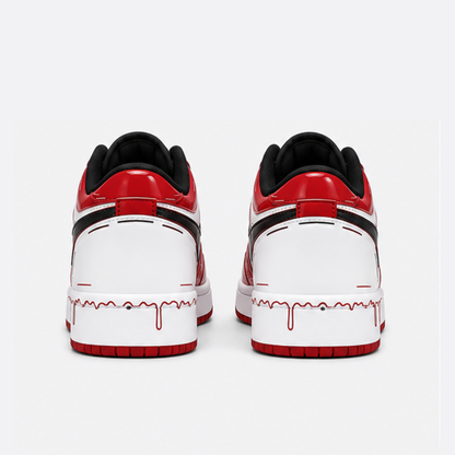 Chicago Red Drip Low Sneakers | Premium Streetwear Edition