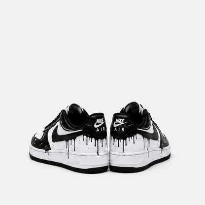 Black Drip Hand-Painted Custom Sneakers