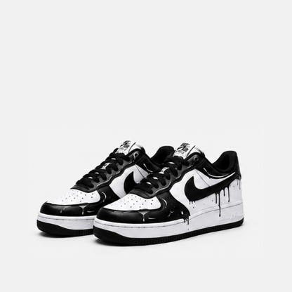 Black Drip Hand-Painted Custom Sneakers