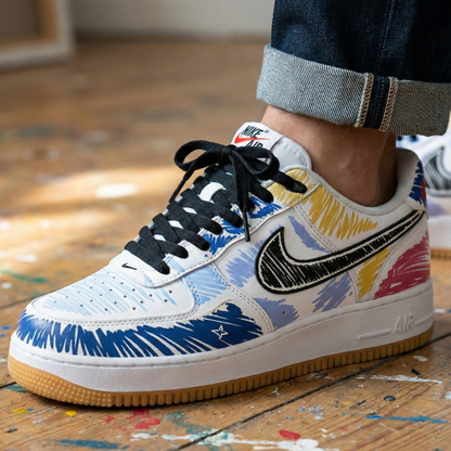 Abstract Splash Low Custom Hand-Painted