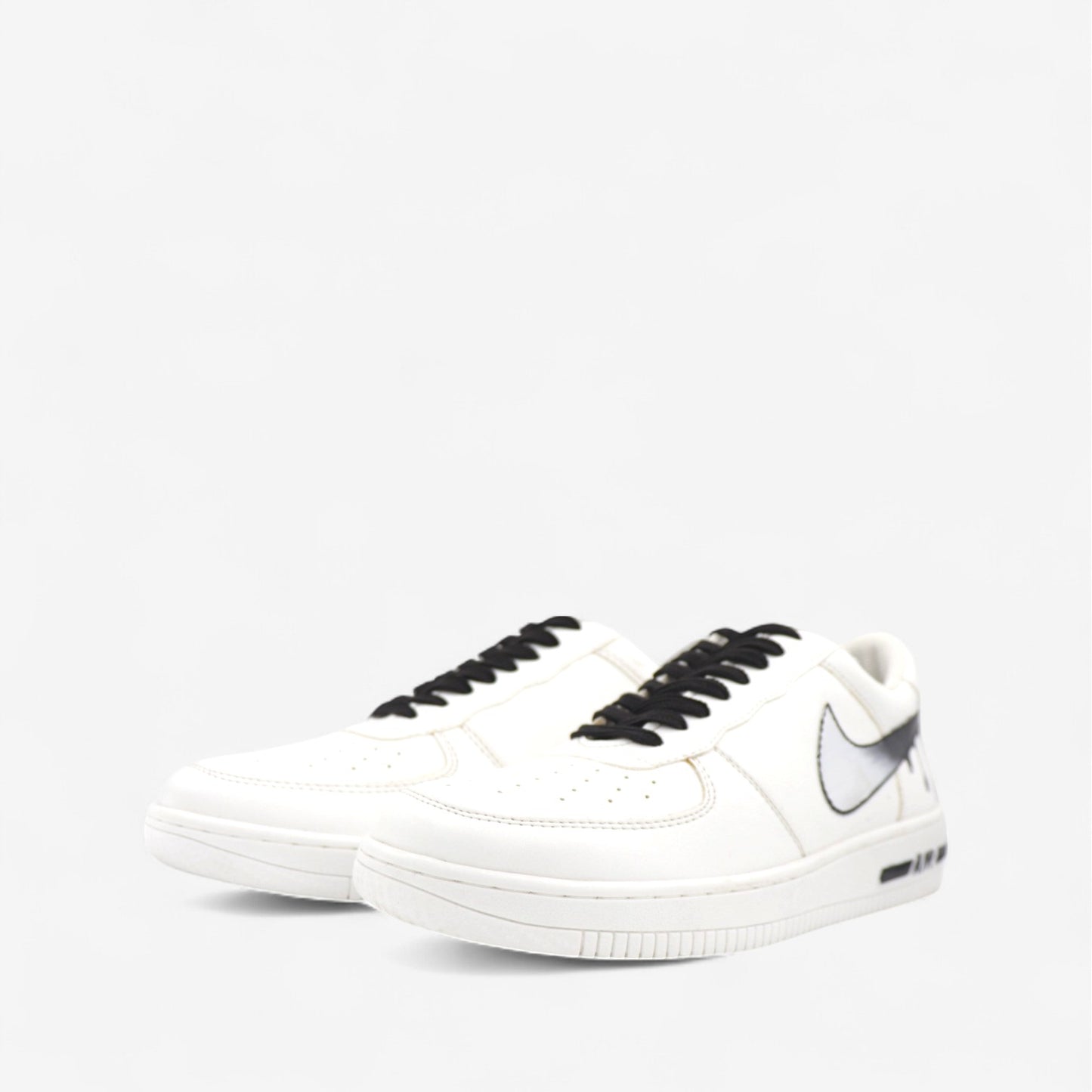 Drip Swoosh – Monochrome Edition Hand-Painted Custom