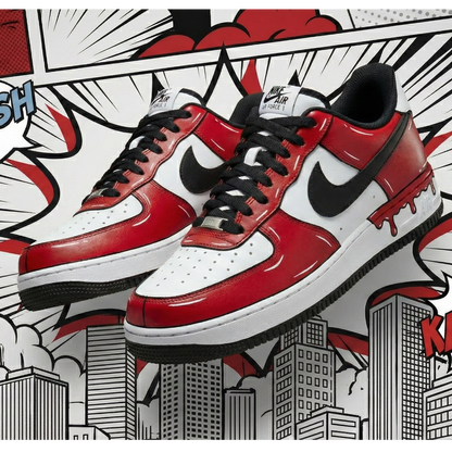 Red Drip Low – Hand-Painted Custom