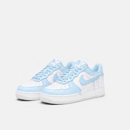Blue Drip Hand-Painted Custom Sneakers