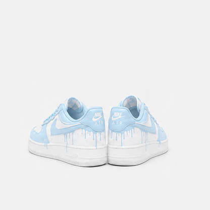 Blue Drip Hand-Painted Custom Sneakers