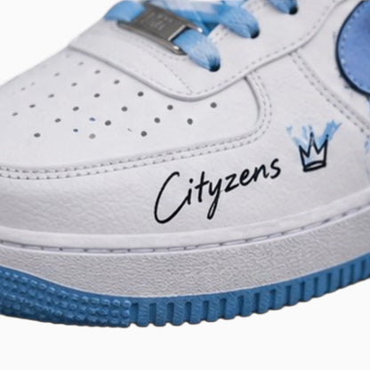 Manchester City × Haaland Custom Hand-Painted AF1 Sneakers