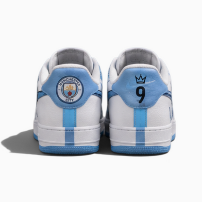 Manchester City × Haaland Custom Hand-Painted AF1 Sneakers