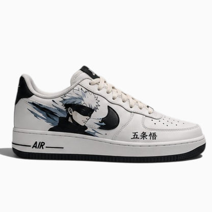 Jujutsu Kaisen Gojo Custom AF1 Hand-Painted Sneakers | Inksole
