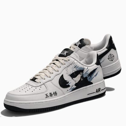 Jujutsu Kaisen Gojo Custom AF1 Hand-Painted Sneakers | Inksole