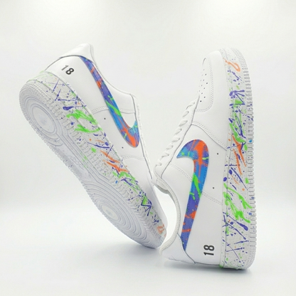 Neon Splash Low Custom Hand-Painted
