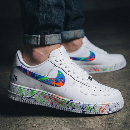 Neon Splash Low Custom Hand-Painted