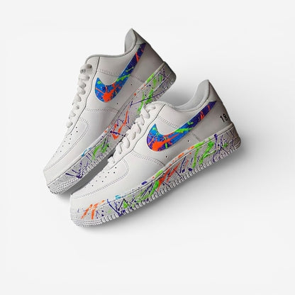 Neon Splash Low Custom Hand-Painted