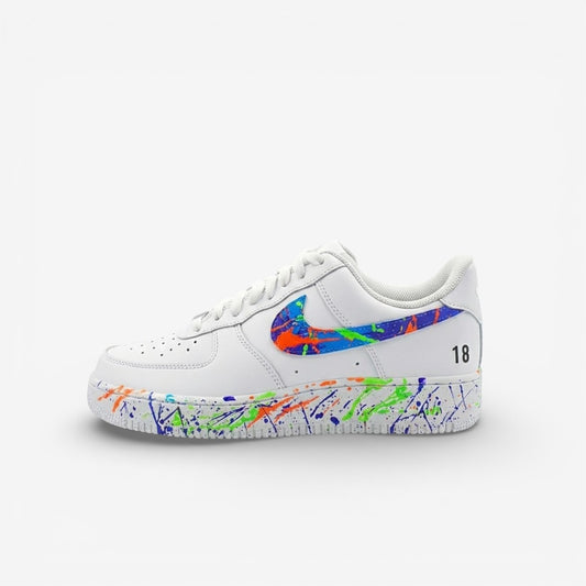Neon Splash Low Custom Hand-Painted