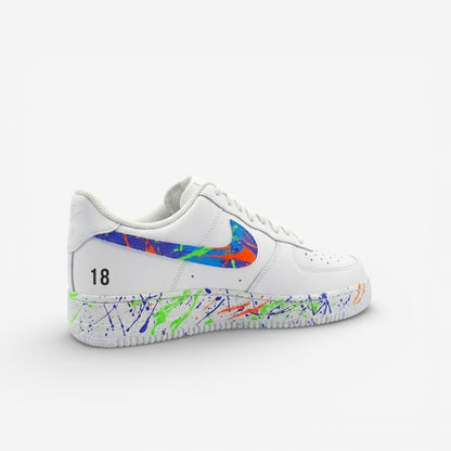 Neon Splash Low Custom Hand-Painted